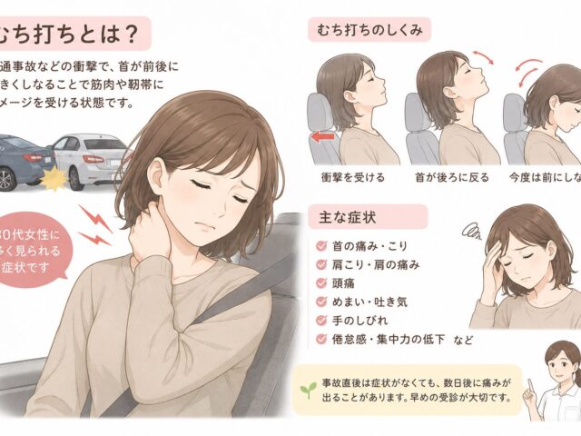 交通事故のむち打ち（30代女性の例）