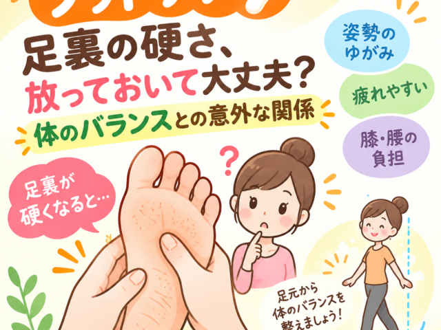フットケア    足裏の硬さ、放っておいて大丈夫？体のバランスとの意外な関係