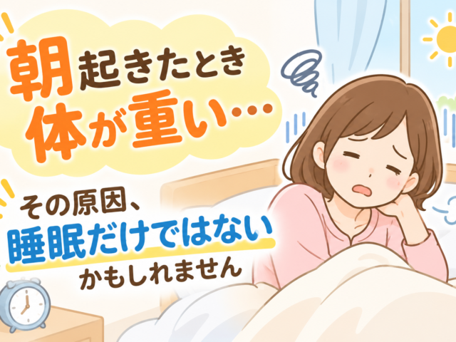 「朝起きたとき体が重い…」その原因、睡眠だけではないかもしれません
